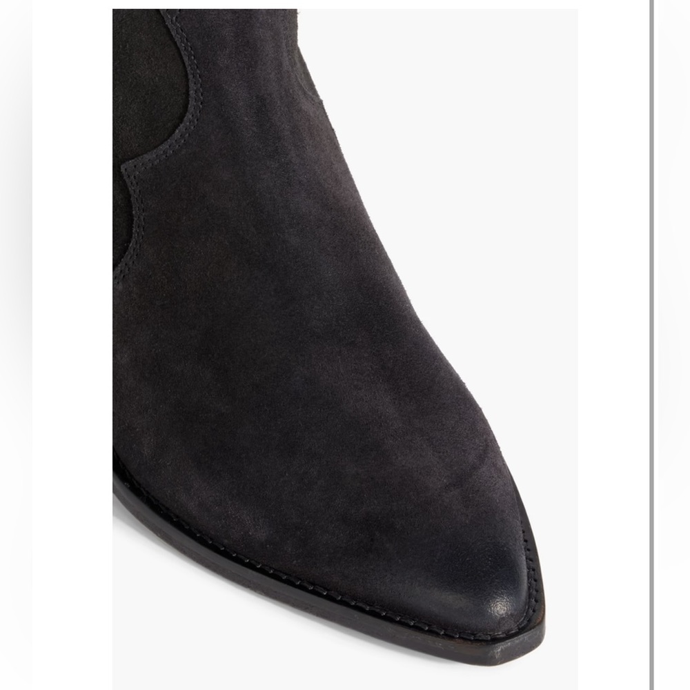 NWT Isabel Marant Denvee Suede knee cowboy boots faded black/ charcoal, EU 39 - Picture 3 of 11
